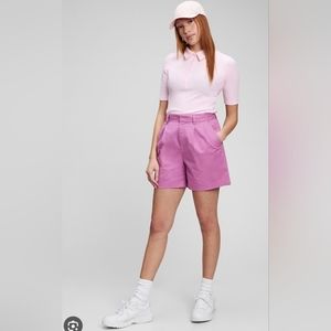 SAVE IF YOU BUNDLE! Gap Women's Collared Ribbed Henley Polo T-Shirt